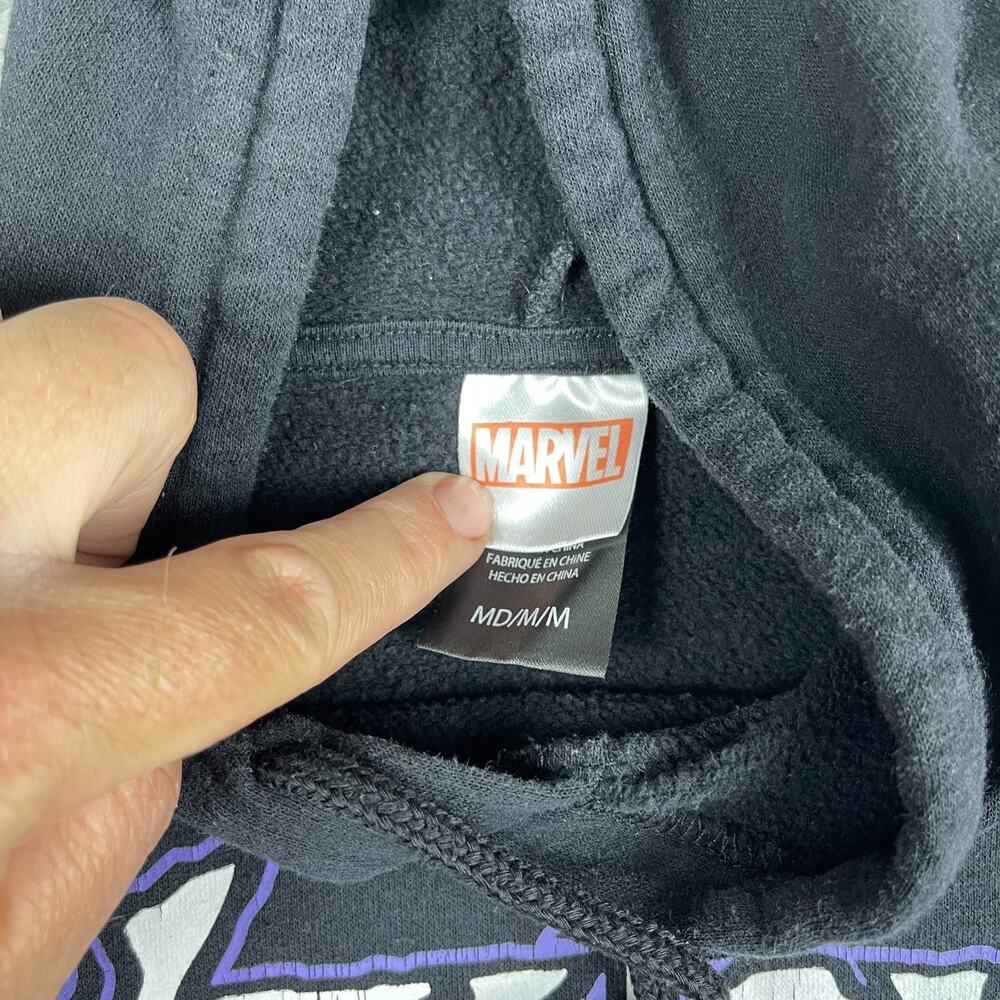 Marvel Men's Venom Long Sleeves Drawstring Adult Hoodie Black Purple Size M - Picture 4 of 8